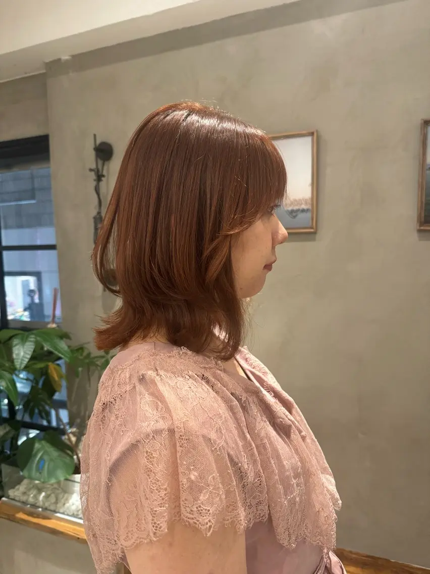 セミロング カット ヘアカラー トリートメント 新宿/顔周りカット +レイヤー＝しずく♩のヘアスタイル