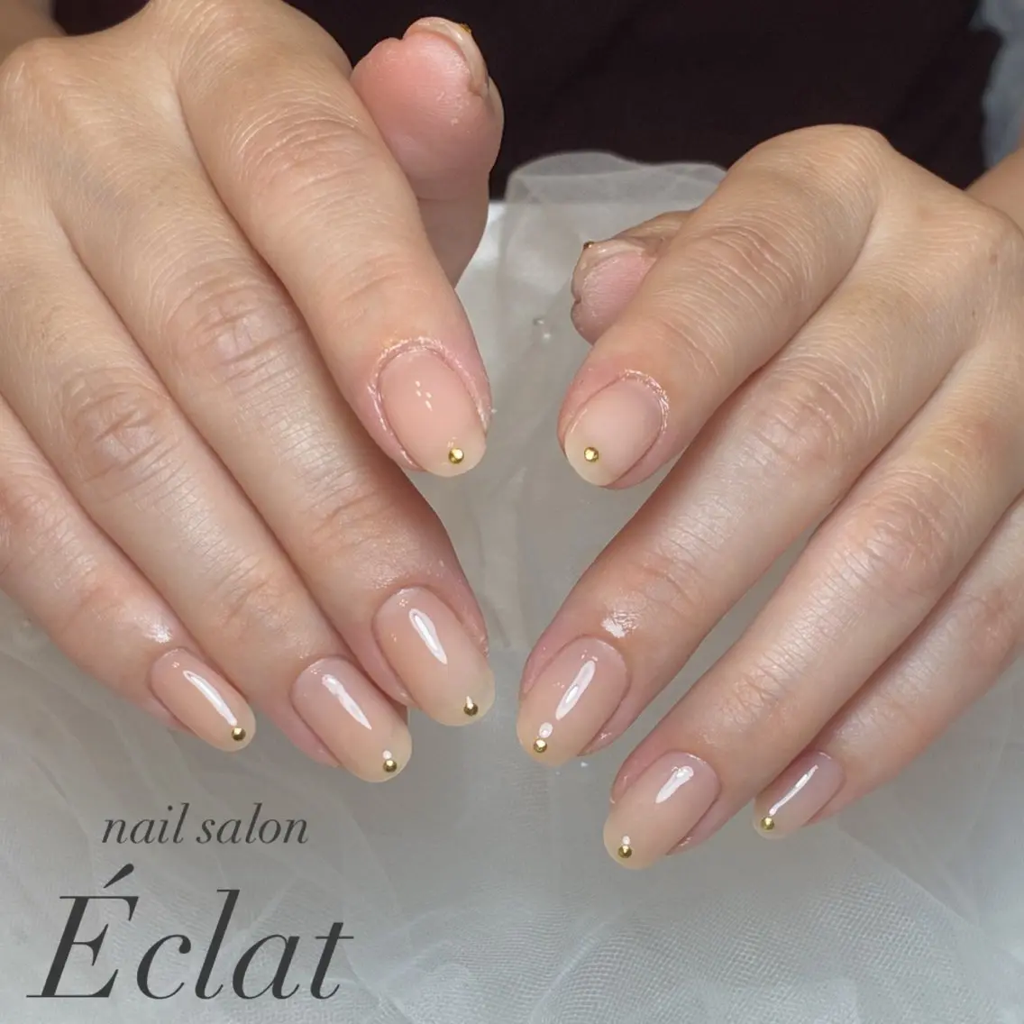 ネイル ゴールド ハンドネイル nail salon Éclatのネイルデザイン