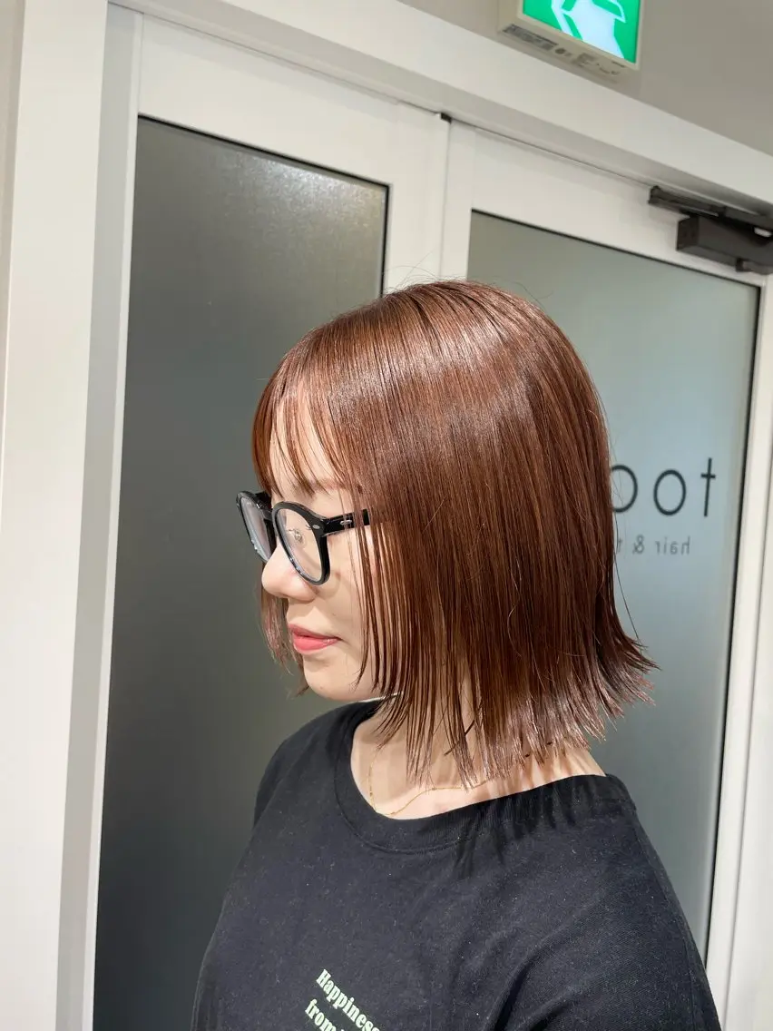 ショート カラー ボブ カット トリートメント 🩰ニシムラヒカリ 半個室salon♡*のヘアスタイル
