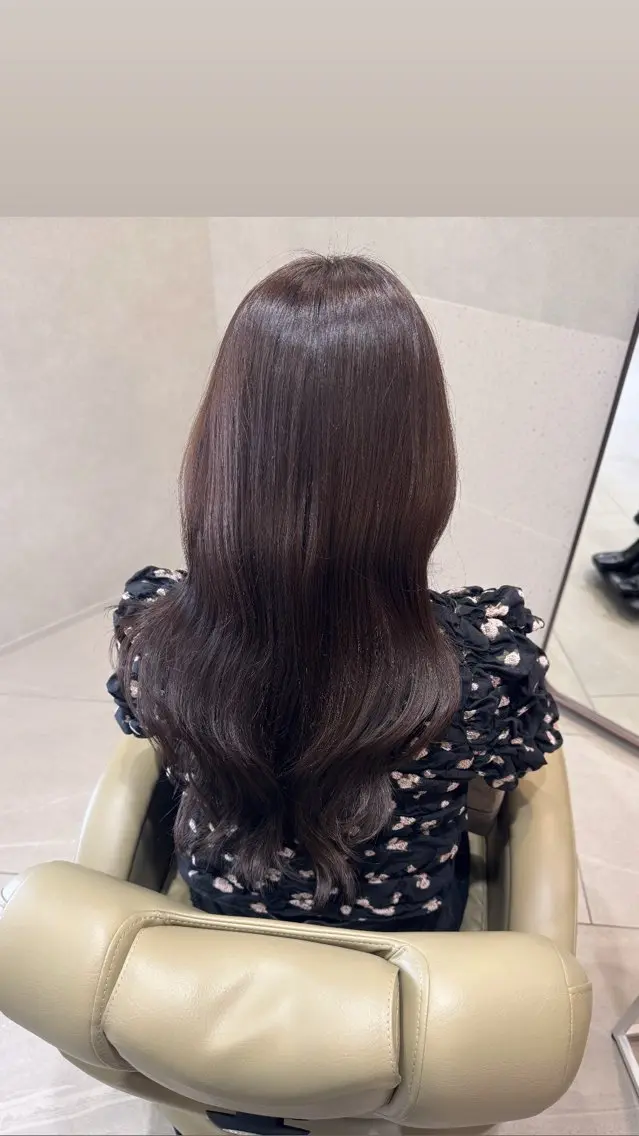 ロング カラー ブリーチ ブラウンカラー ショコラブラウン チョコレートブラウン ラベンダーカラー カット ヘアカラー Jr.スタイリスト/ レイヤー/MANAのヘアスタイル
