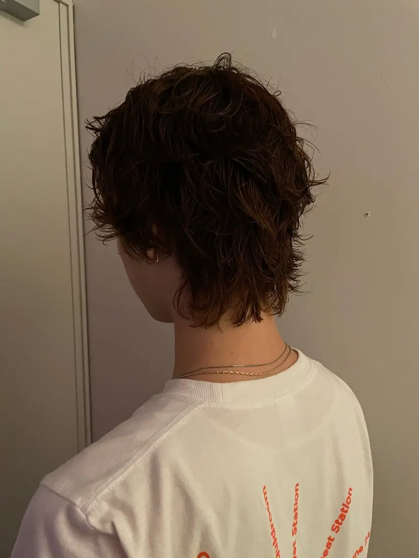 ショート カラー パーマ くせ毛 カット パーマ 和田 英梨香のヘアスタイル