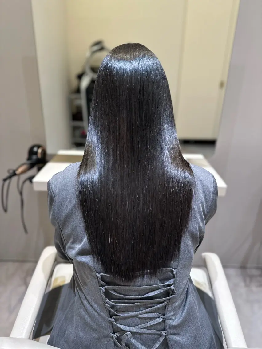 ロング 縮毛矯正 縮毛矯正特化 k-two土田陸登のヘアスタイル