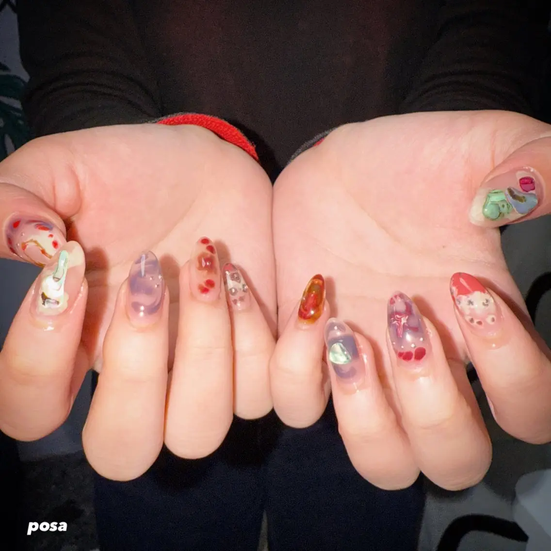 ネイル ニュアンスネイル シンプルネイル ハンドネイル posa nail モエミのネイルデザイン