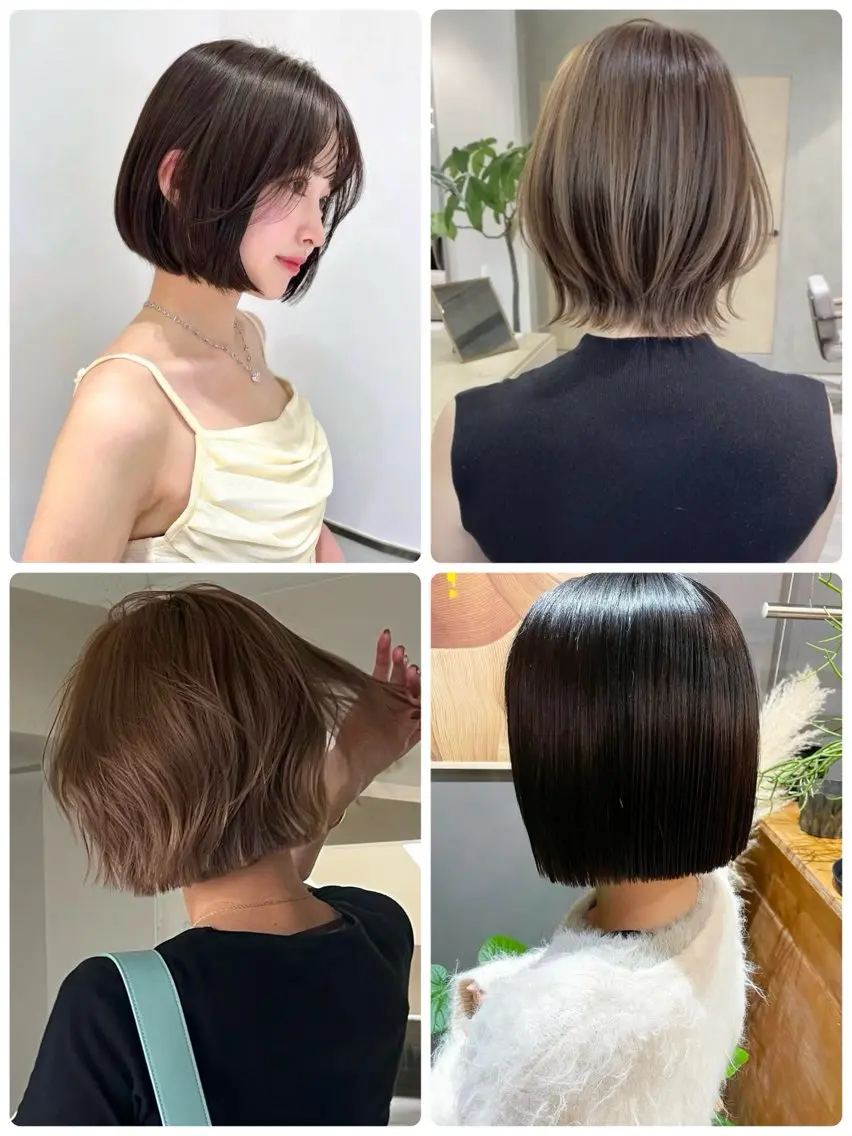 【レディース限定】ボブスタイル🍒 肩につかない長さのボブ .*丸みとツヤで、女性らしい印象に♪の写真