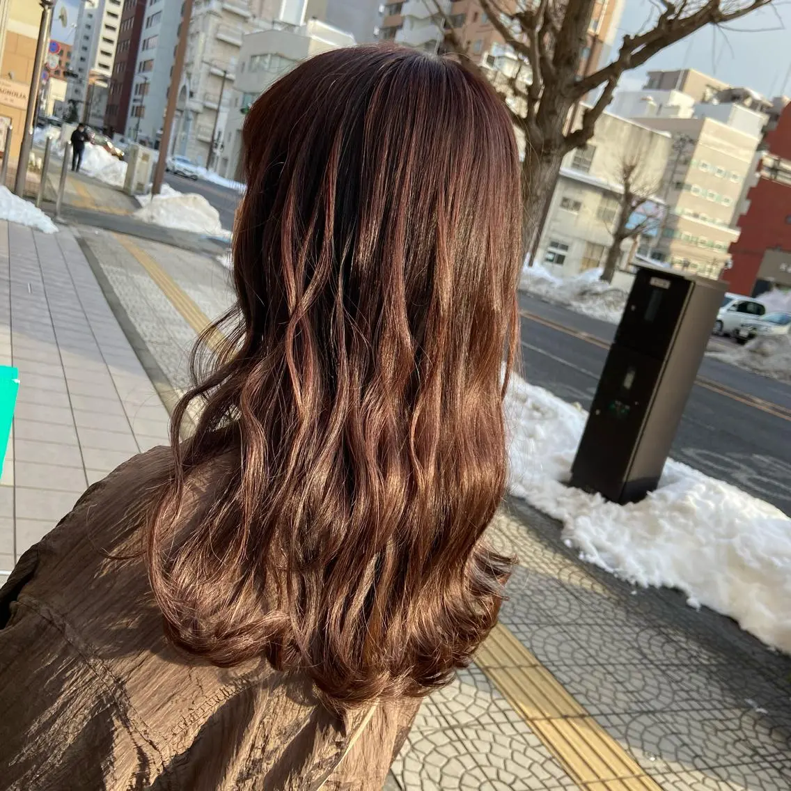 ロング カラー カット ヘアカラー トリートメント 💜推しインナー カラー/菊池柊真💜のヘアスタイル