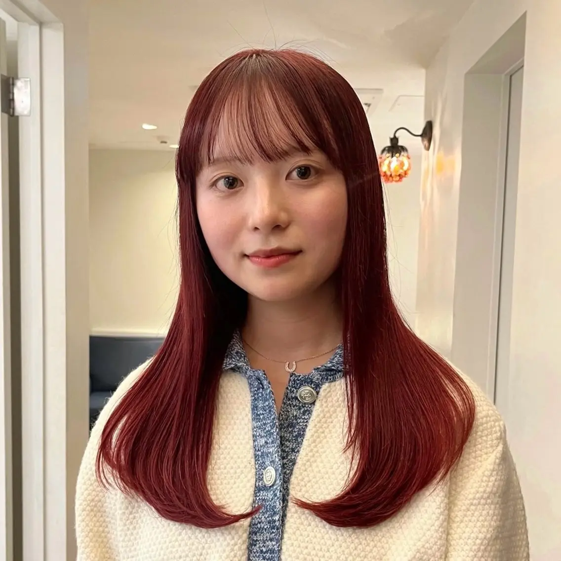 ロング カラー レッドカラー ヘアカラー るな/暖色、 ベージュカラー🎀のヘアスタイル