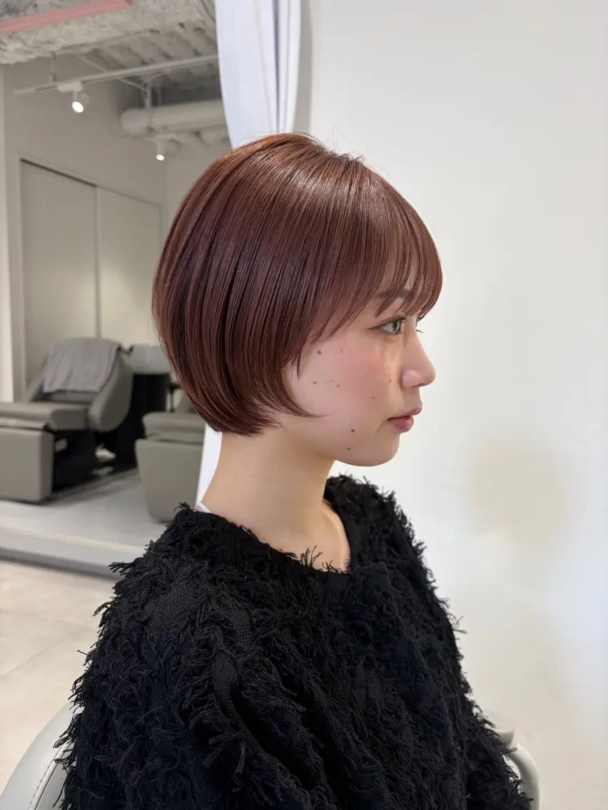 ショート ショートボブ ボブ ショートヘア レイヤー♡ 石川優奈のヘアスタイル