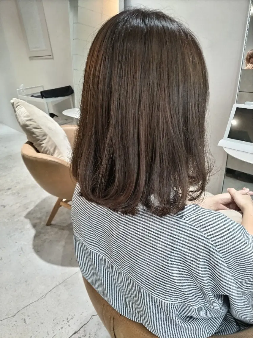 カラー ブリーチ ブリーチなしカラー オリーブカラー 🌸花屋併設🌸石垣 友基のヘアスタイル