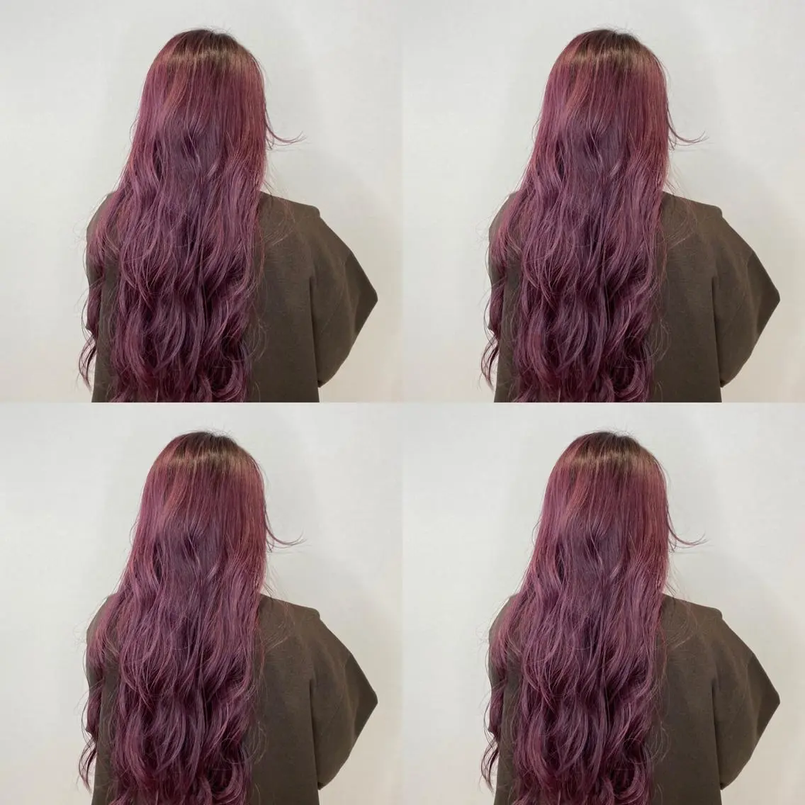 ロング カラー カシス ピンクカラー 飯田 祥哉のヘアスタイル