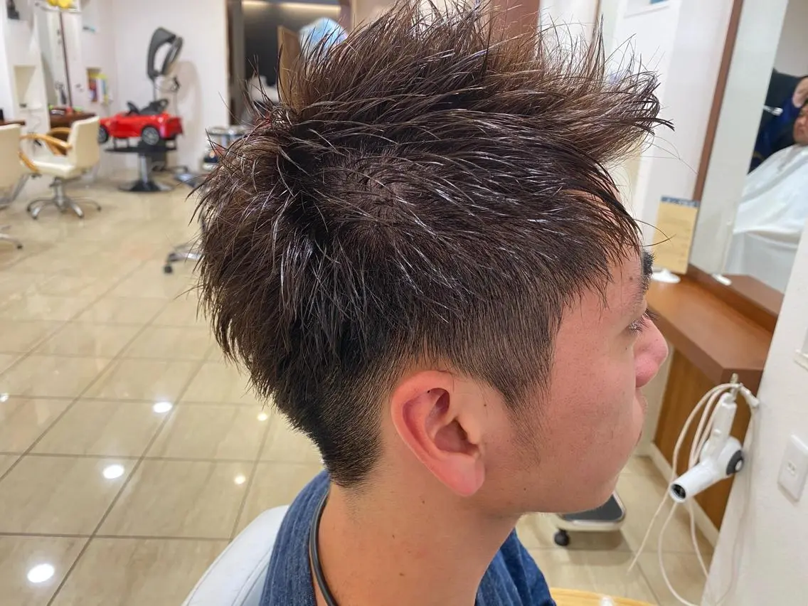 ショート メンズ アップバング 横浜/反町フジサキ ハヤトメンズ特化のヘアスタイル