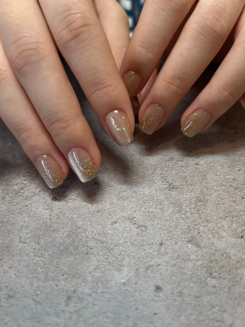 ネイル ラメ(グリッター) Ri.nail オクマトモカのネイルデザイン