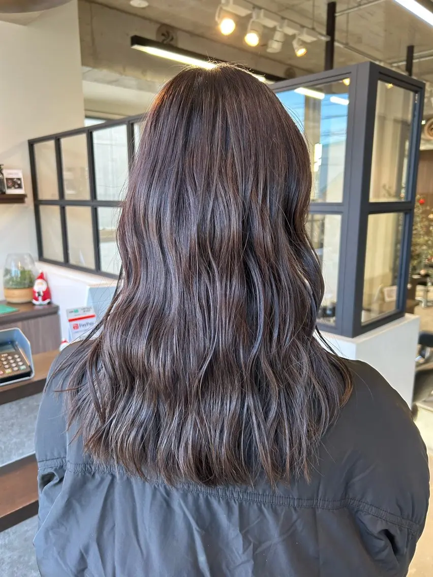 セミロング カラー ヘアカラー トリートメント 髪質改善/縮毛矯正/ 透明感カラーYUMAのヘアスタイル