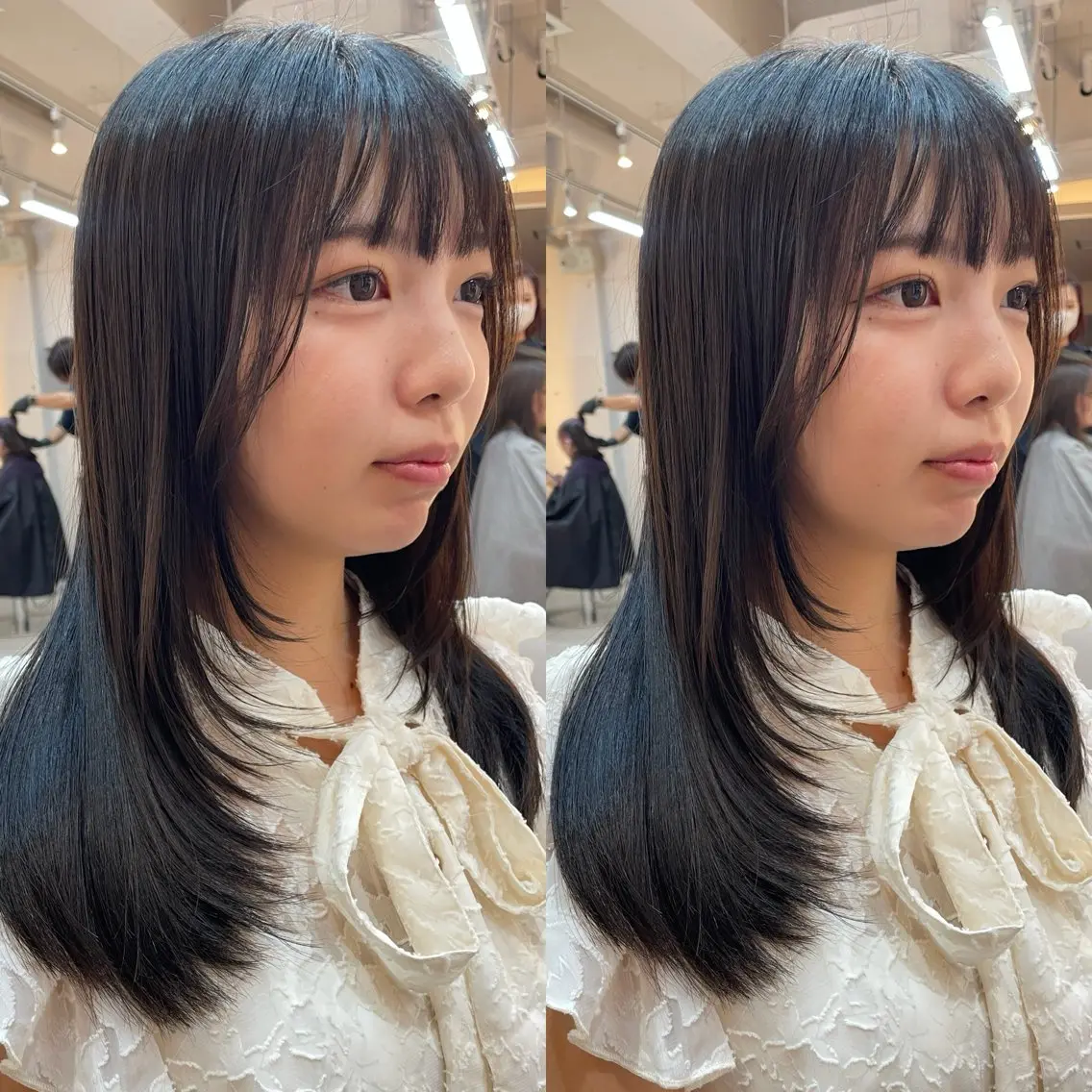ロング カット トリートメント ヘアセット ブリーチ無しダブル カラー🦕まどかのヘアスタイル