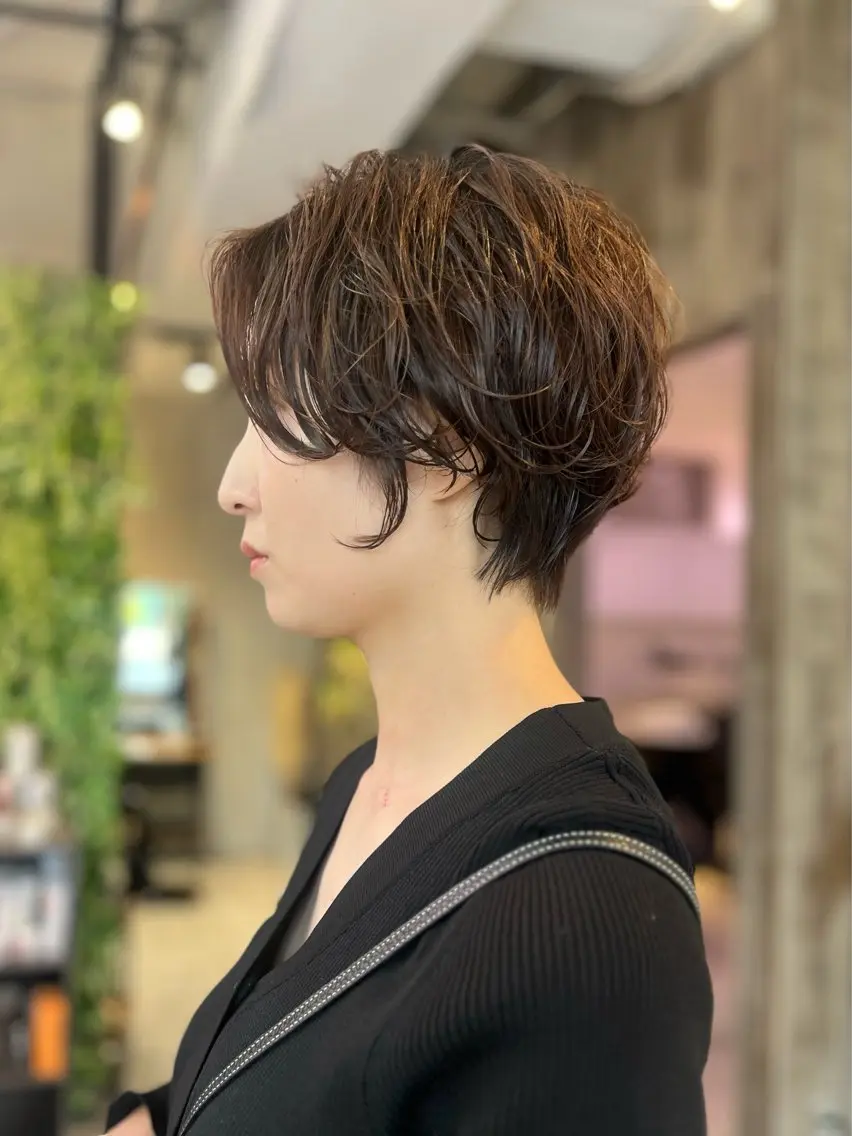 ショート パーマ ショートヘア カット パーマ トリートメント haruka ♡レイヤー/透明感のヘアスタイル