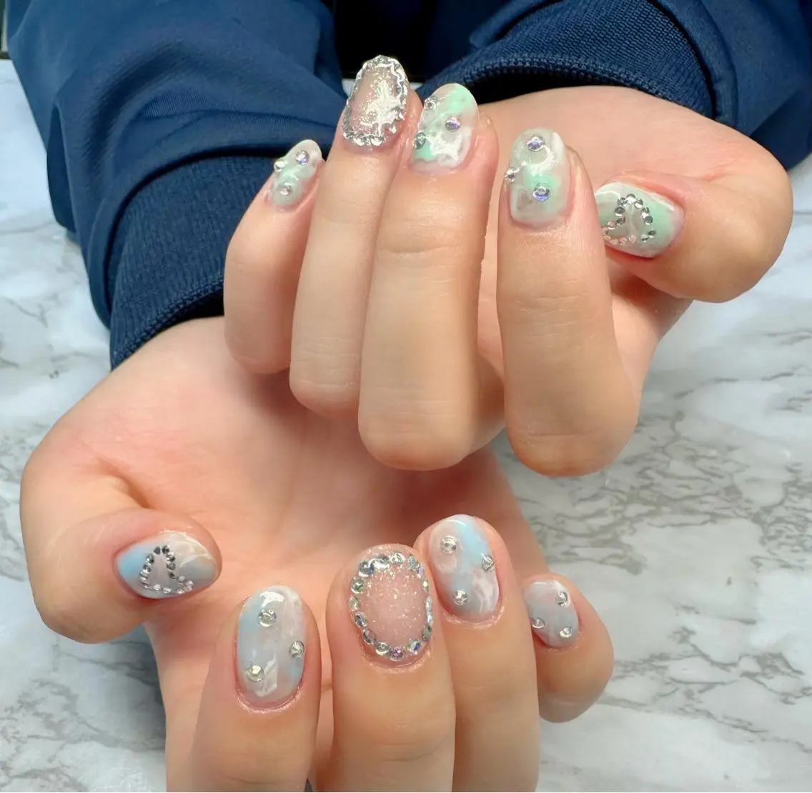 ネイル アートネイル 夏ネイル ハンドネイル Mai’s nailのネイルデザイン