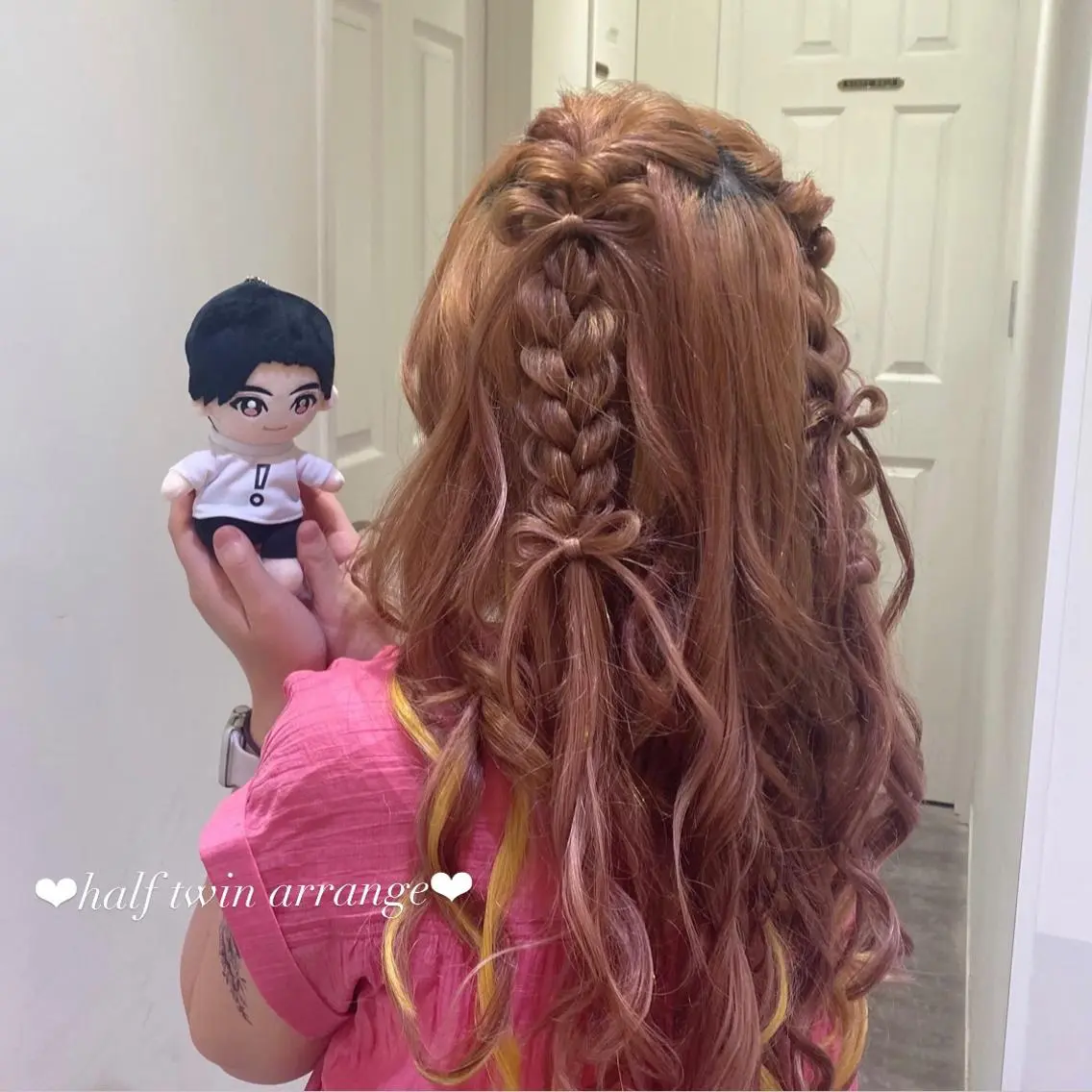 ヘアアレンジ エクステ🎀 暖色カラー🎀amiのヘアスタイル