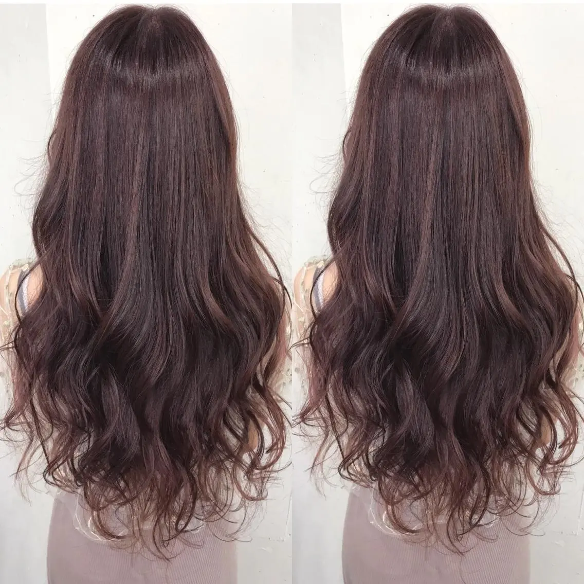 ロング カラー パーマ ヘアアレンジ ヘアカラー トリートメント エクステ ヘアセット 八巻 晴香のヘアスタイル