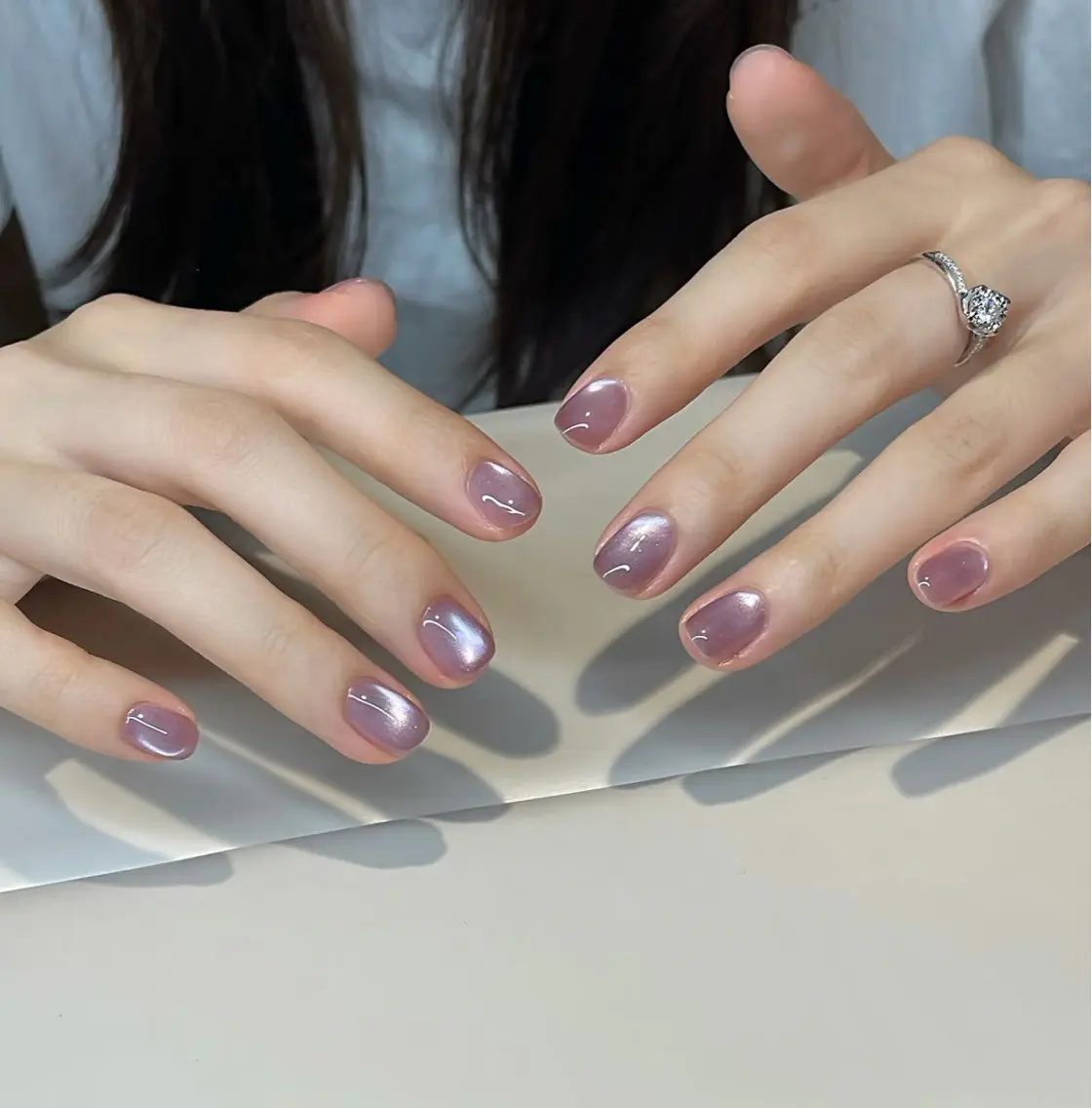 ネイル オーロラネイル 長さ出し フラッシュネイル フラワーネイル ホログラムネイル ハンドネイル 🎀 Ruruのネイルデザイン