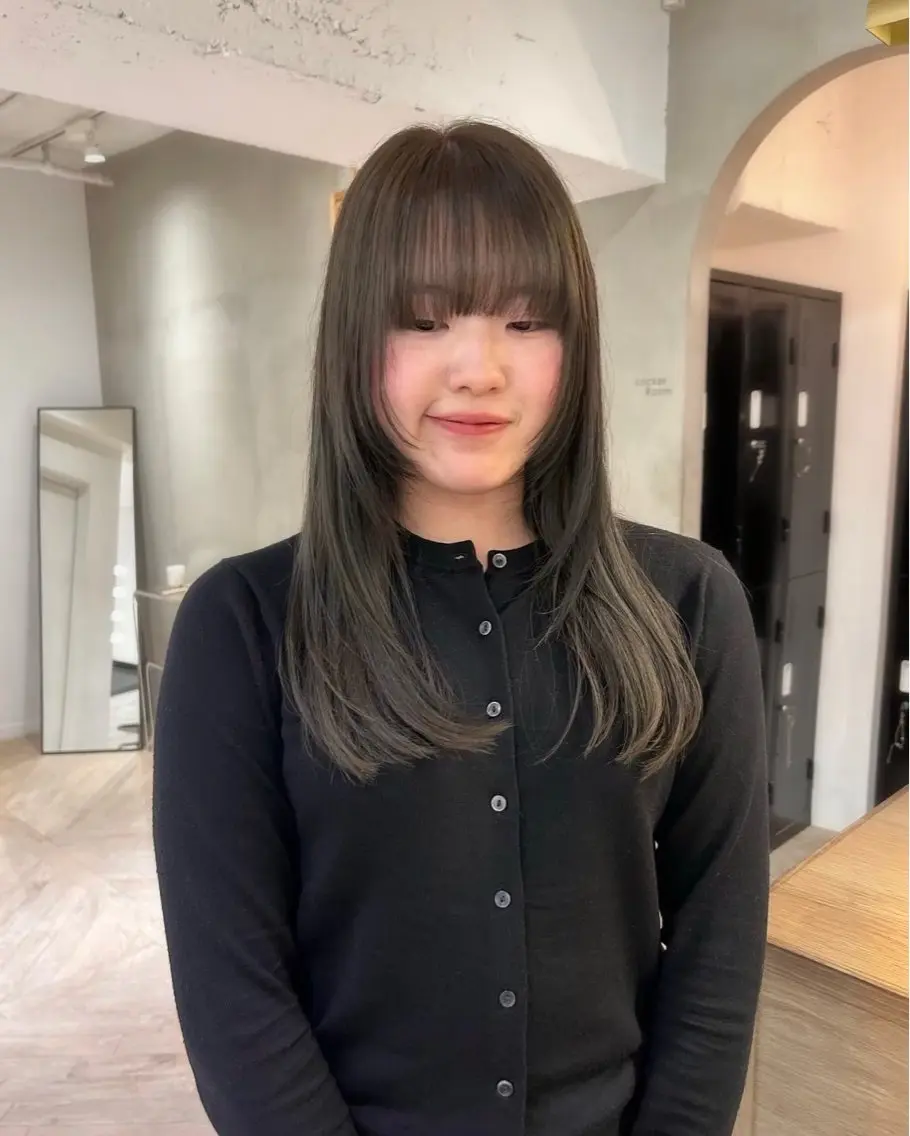 ロング カラー アッシュ ダブル透明感カラー/ ロングカット/Rioのヘアスタイル