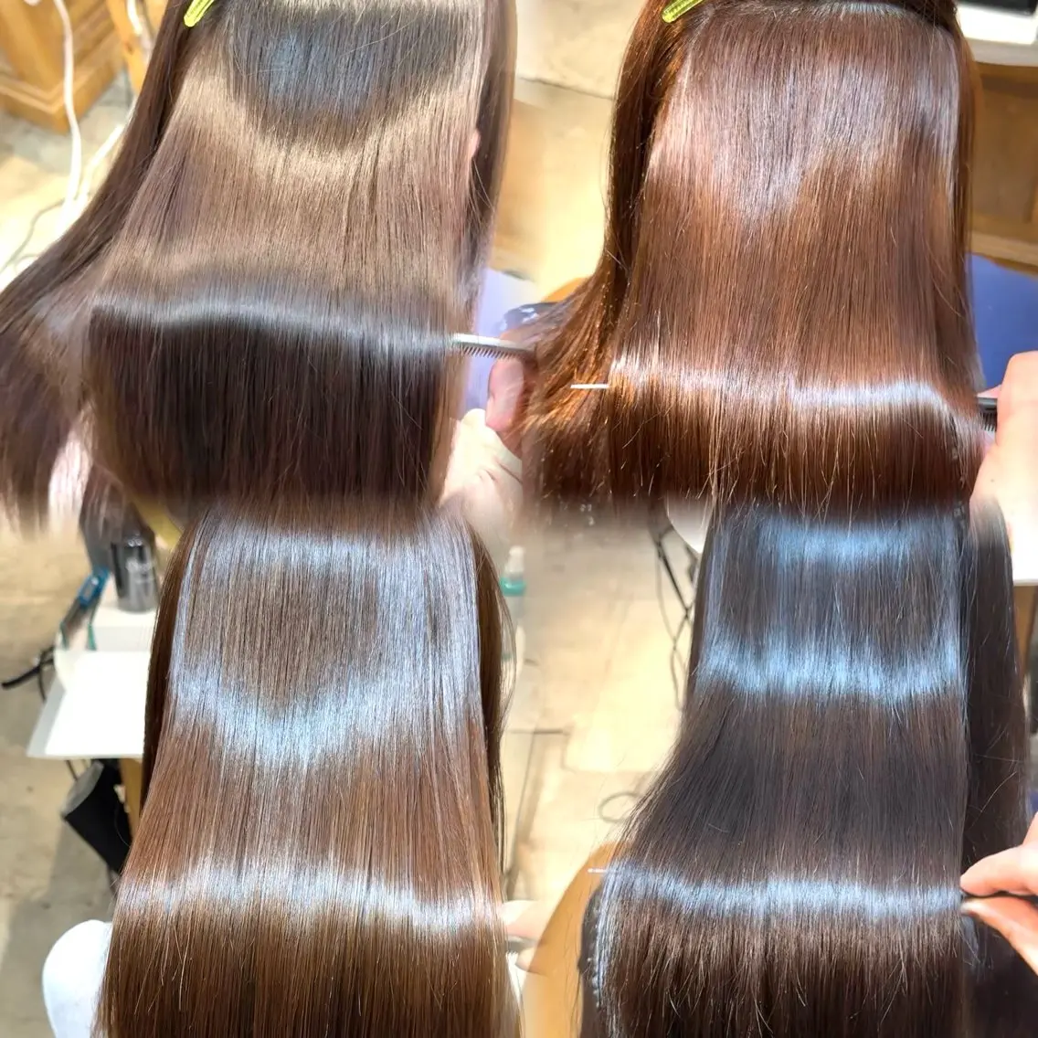 ロング カット ヘアカラー 縮毛矯正 透明感✨美髪矯正 🦋村松優斗のヘアスタイル