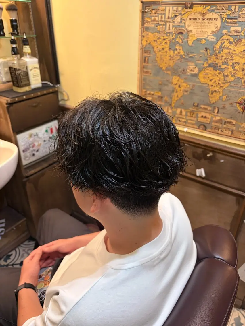 ショート パーマ メンズ 木村 菜々子のヘアスタイル