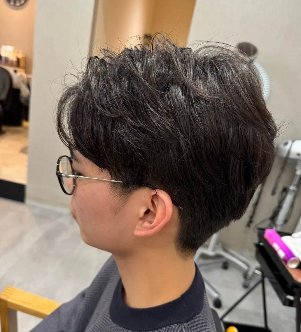 メンズ カット パーマ 永田 まどかのヘアスタイル