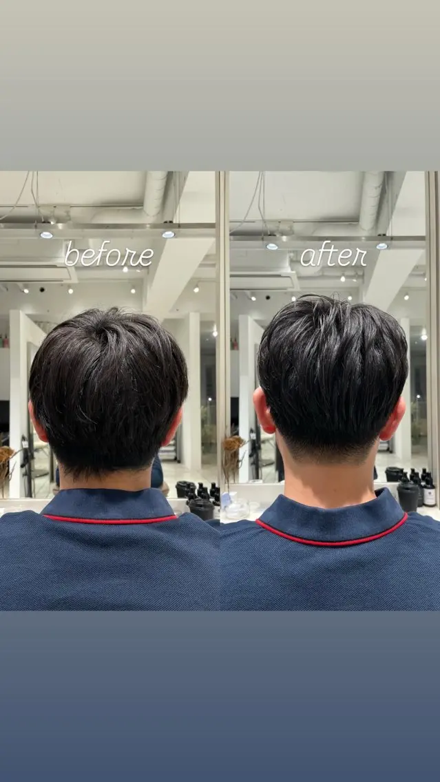 ショート メンズ ブリ—チ🎨パ—マ 🌿表参道ちえ🌿のヘアスタイル