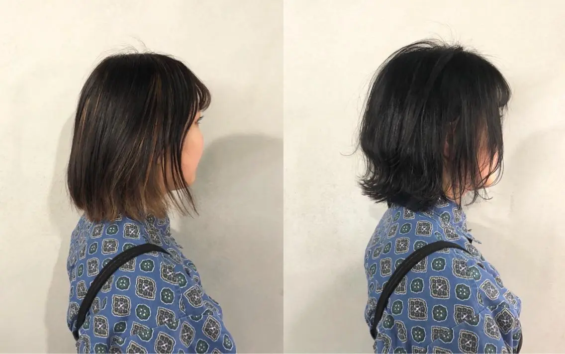ショート カラー 切りっぱなしボブ ラベンダーカラー ボブ ショート/ボブ/ 白髪染め/メンズ葛西のヘアスタイル