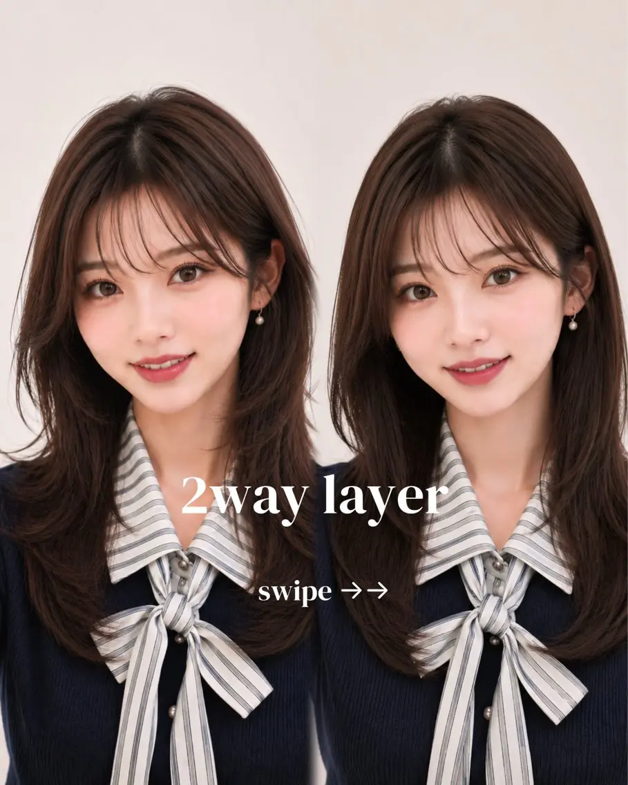 ロング カラー カット ヘアカラー トリートメント ヘッドスパ 💎レイヤー/韓国 💎石戸谷のヘアスタイル