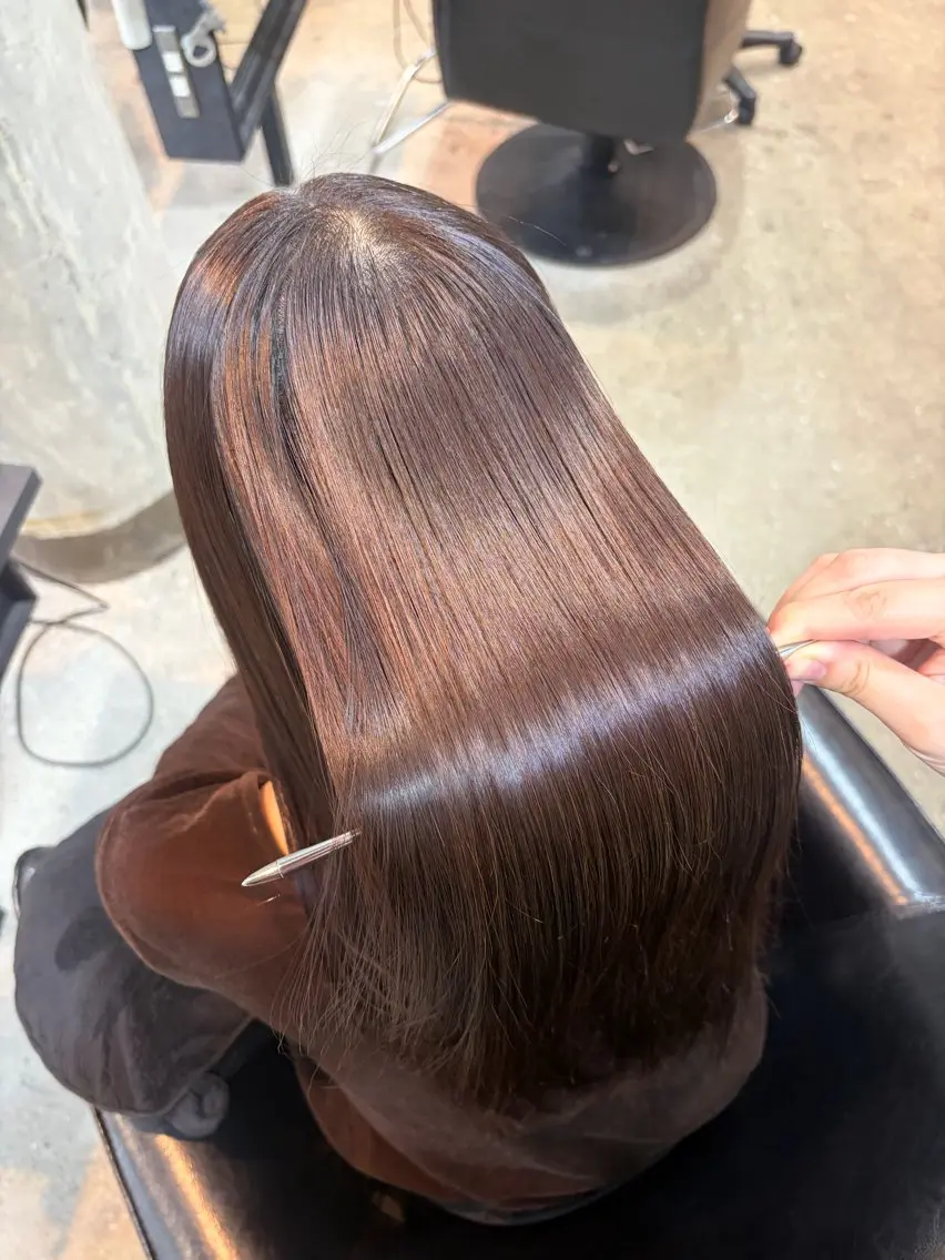 ロング 縮毛矯正 艶髪カラー・縮毛矯正 ・レイヤーAsunaのヘアスタイル