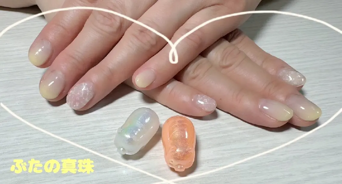 ネイル ホワイト ハンドネイル 林 珠里のネイルデザイン