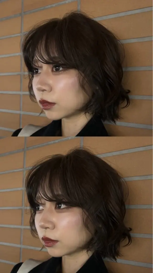 ショート カラー ヘアカラー トリートメント momona english okのヘアスタイル