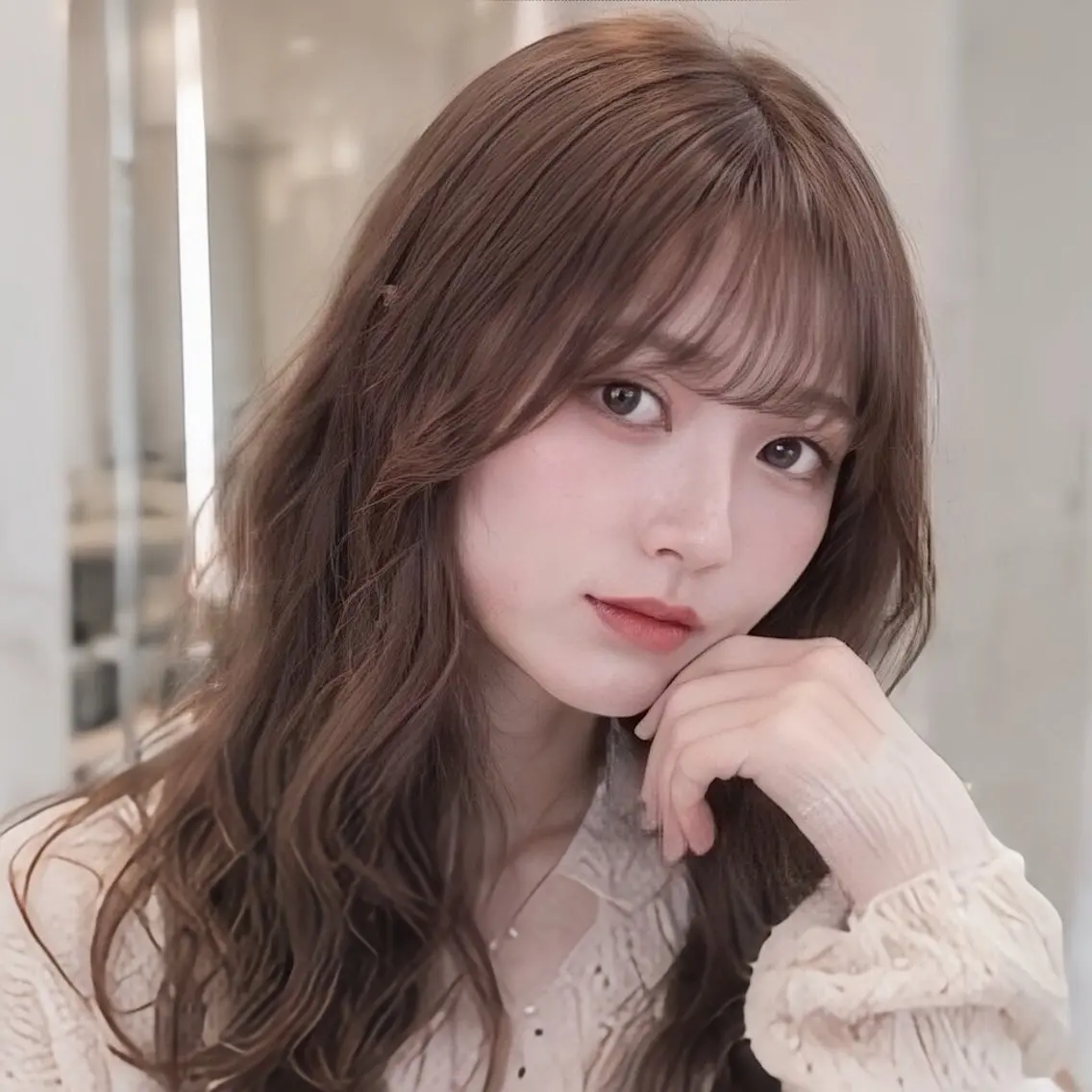 カラー ヘアカラー トリートメント 池袋/縮毛矯正 韓国レイヤーおばかんのヘアスタイル