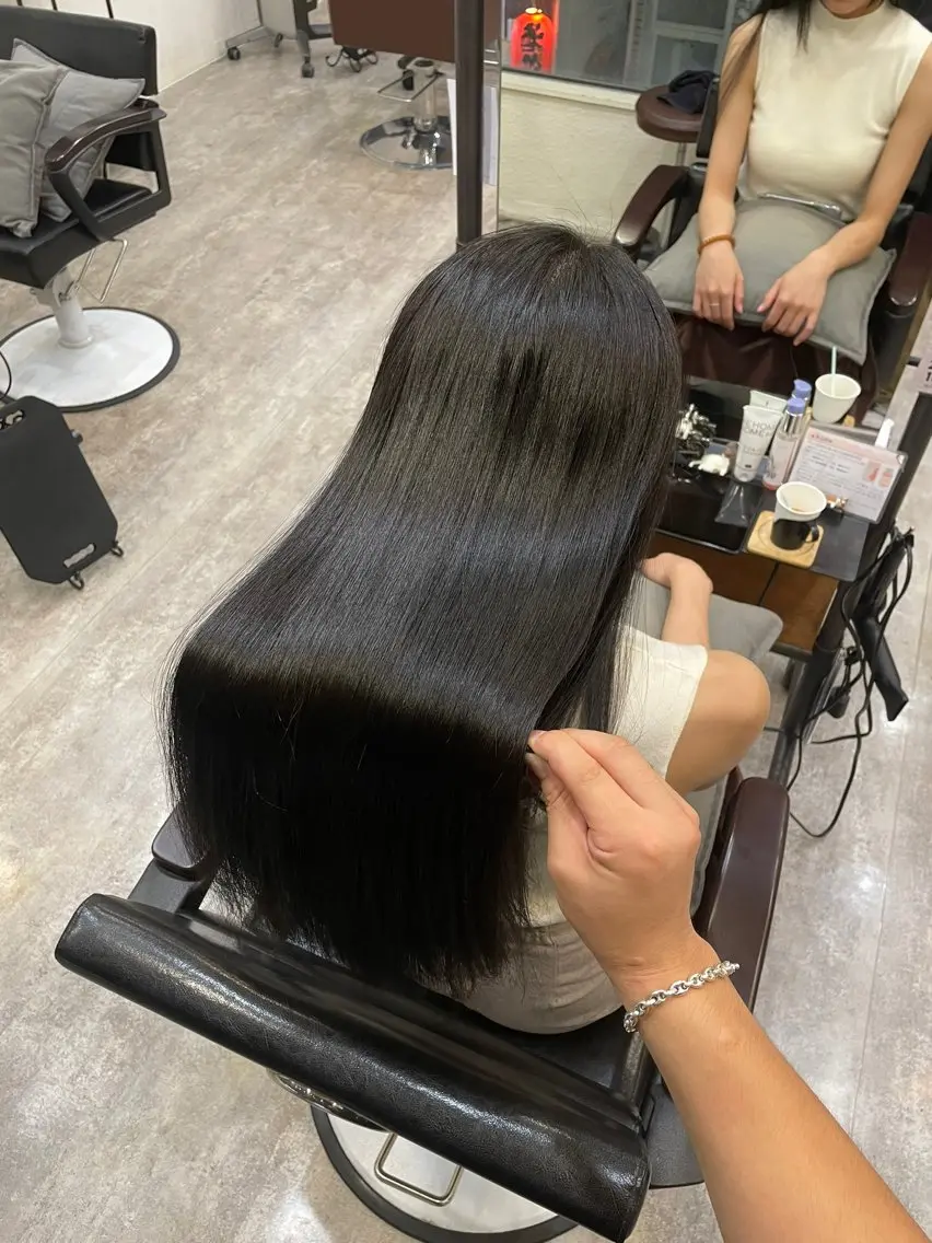 ロング カラー 髪質改善 トリートメント 酸熱トリートメント トリートメント RIKU 髪質改善/縮毛矯正のヘアスタイル