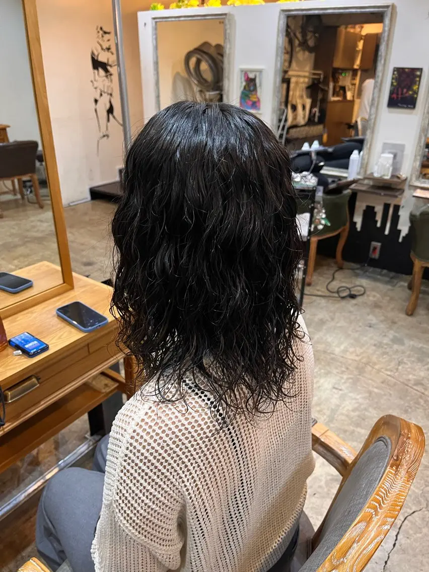 パーマ パーマ トリートメント 松原 樹里のヘアスタイル