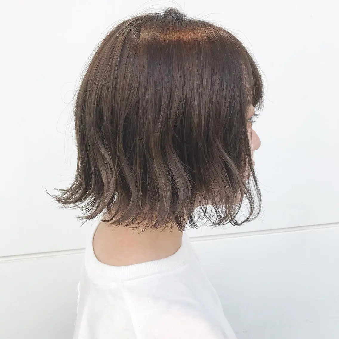 ミディアム カラー カット パーマ トリートメント 嶋佐 昌大 シマサマオのヘアスタイル