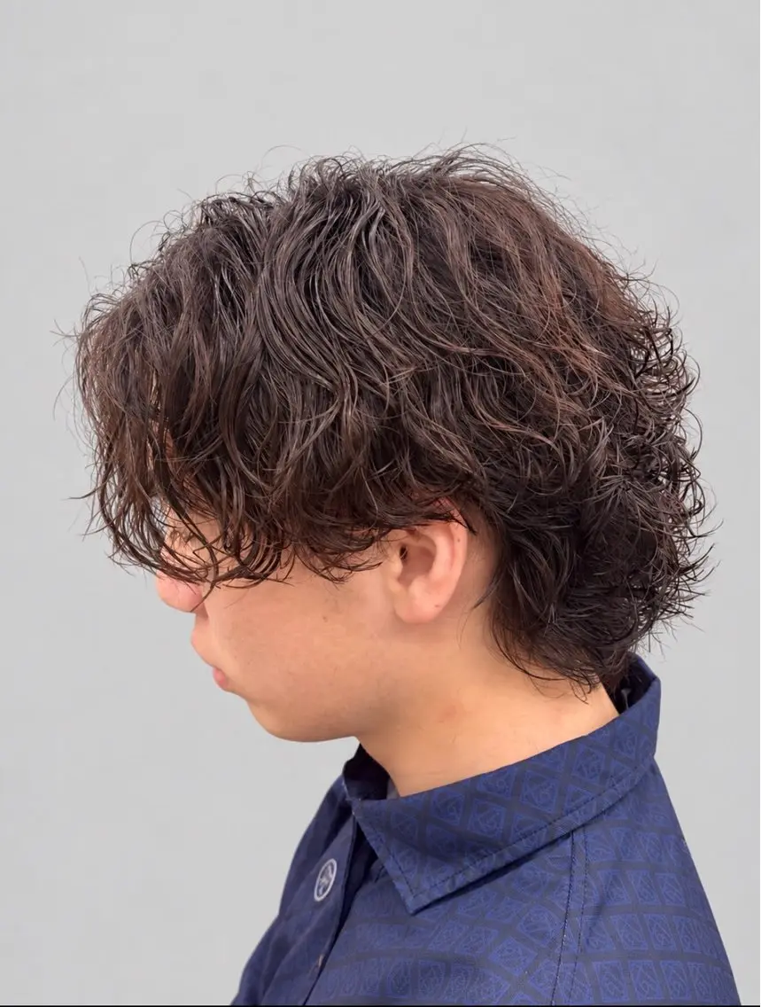 ミディアム カラー パーマ メンズ 【メンズ特化】海外風 スパイキー/トムのヘアスタイル