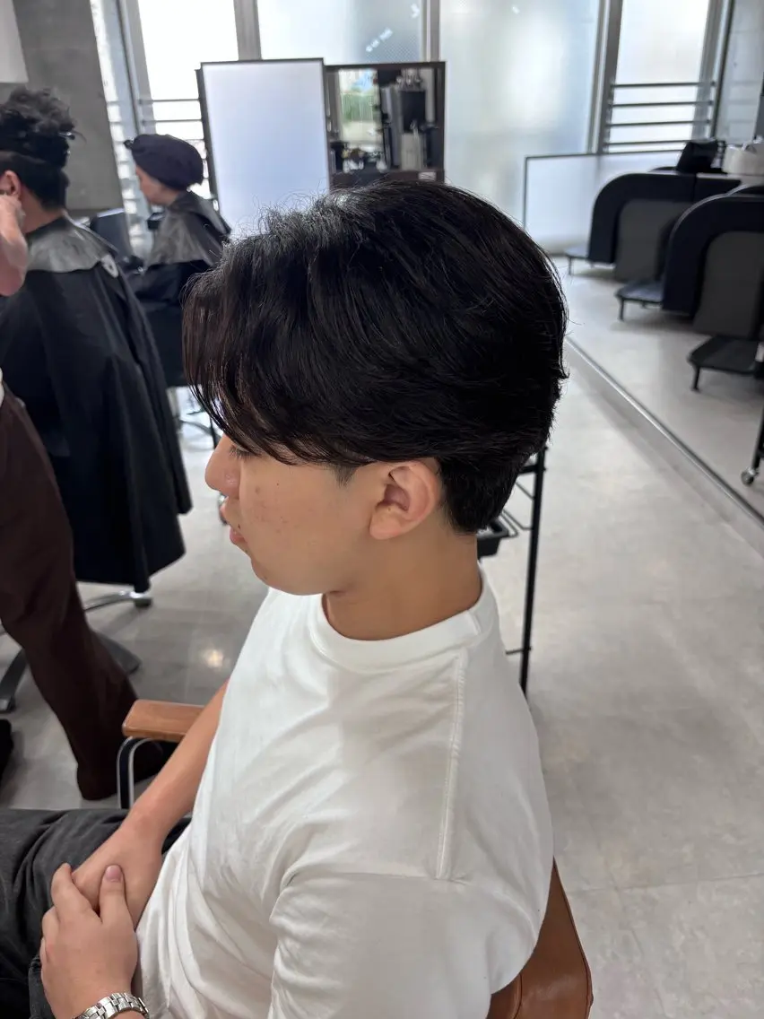パーマ メンズ カット パーマ トリートメント ヘッドスパ ヘアセット パーマキング 🇰🇷yutoのヘアスタイル