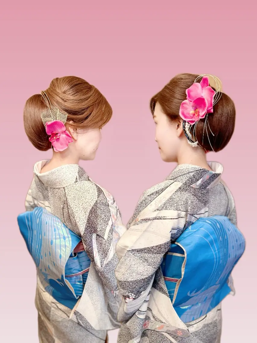 【着物で街ぶら👘プラン】ヘアセット×レンタル着物1泊×お着付けお茶会、参拝、舞台鑑賞などおでかけ小紋のお着物になりますの写真