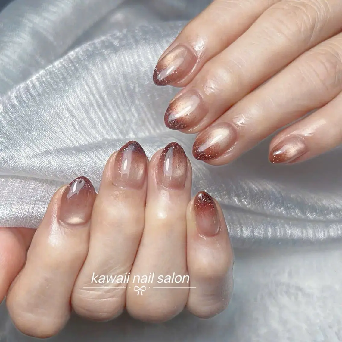 ネイル チークネイル ドット フレンチネイル 韓国ネイル レース Kawaii _Nailのネイルデザイン