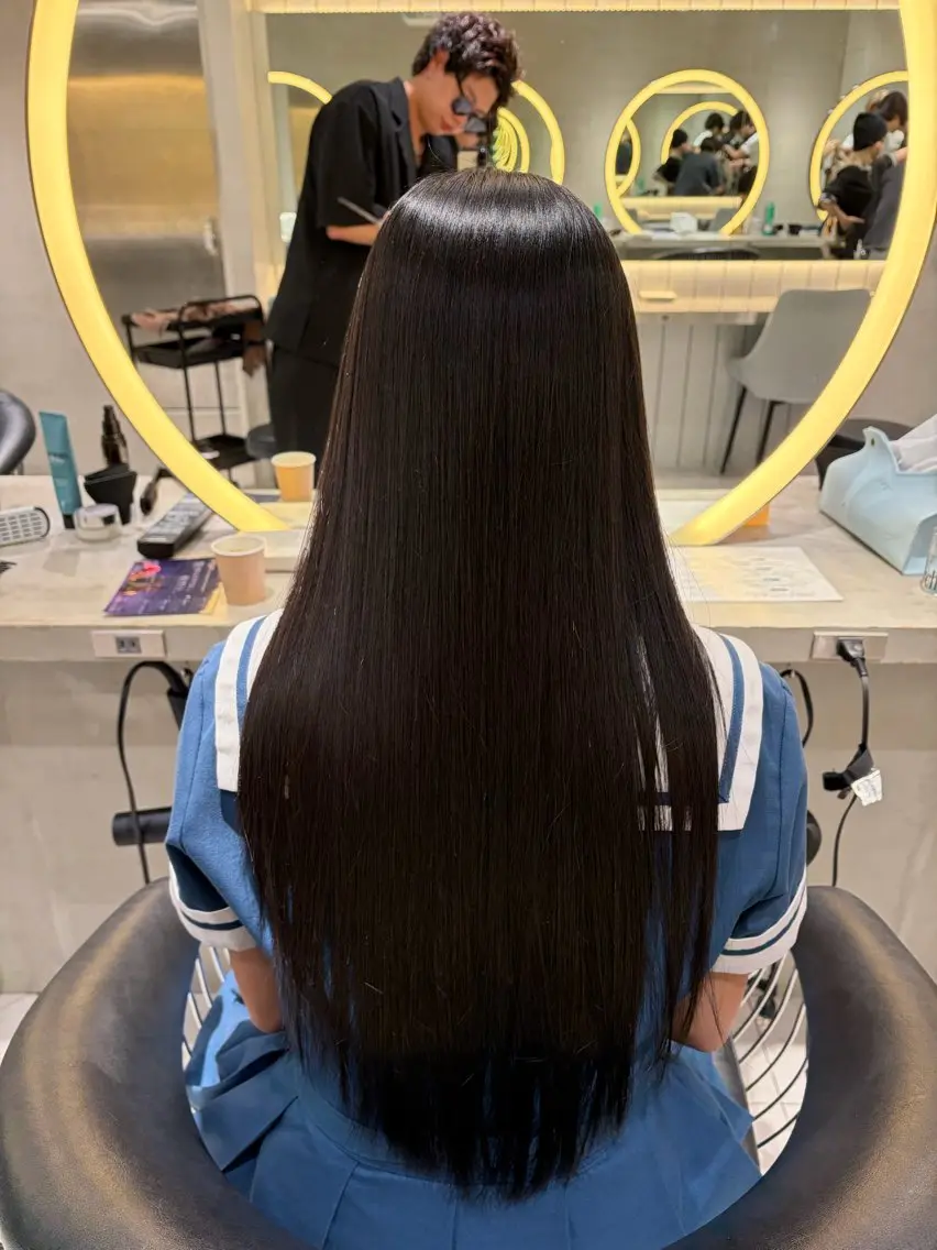 ロング カット 縮毛矯正 美髪矯正 レイヤーカット/加納のヘアスタイル