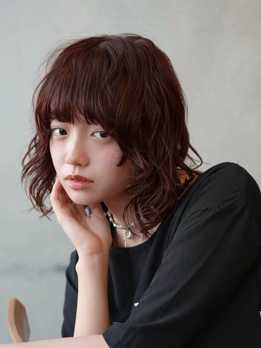 ショート パーマ ボブ 髪質改善カラー Unami 太田英寿のヘアスタイル