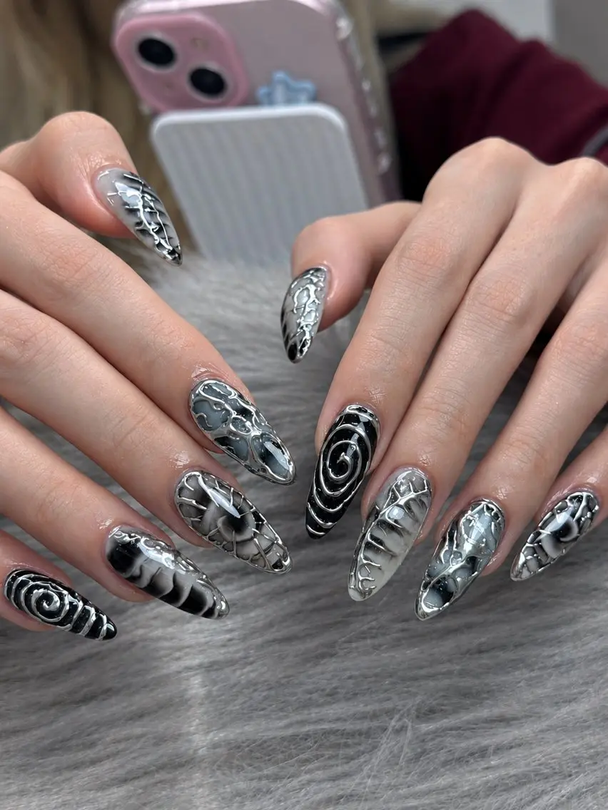 ネイル アートネイル ジェルネイル 韓国ネイル ロングネイル 持ち込み ハンドネイル Blingg NailStudioのネイルデザイン