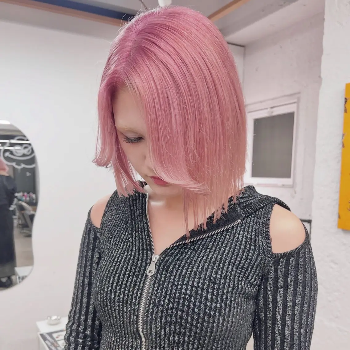 ミディアム カラー ブリーチ ケアブリーチ ハイトーンカラー ピンクカラー ヘアカラー 原宿/ブリーチ特化/ RYUTOのヘアスタイル