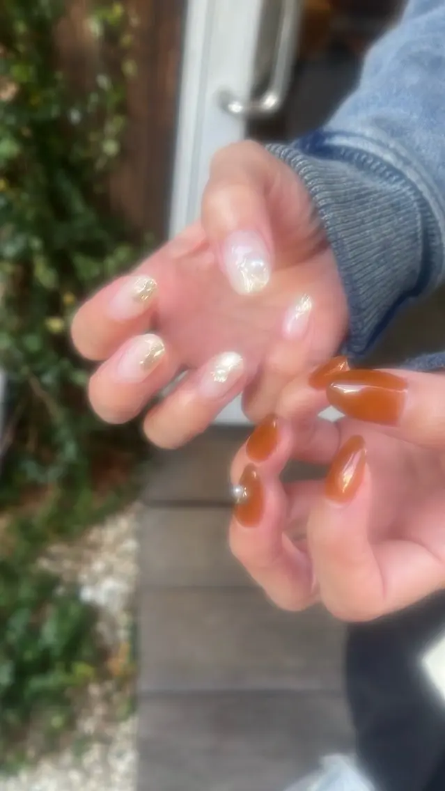 ネイル ボルドー フラッシュネイル フットネイル ハート ラメ(グリッター) SAKU nail 作島茜のネイルデザイン