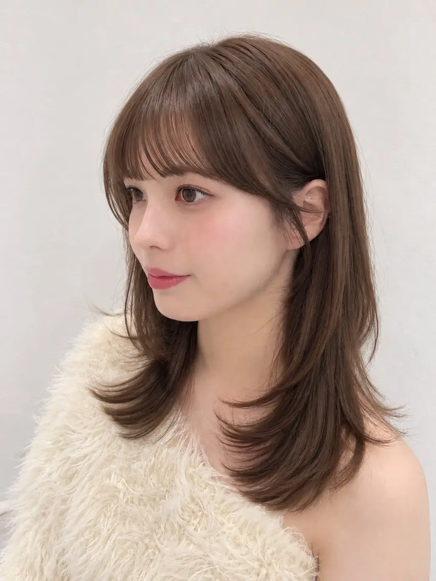 ミディアム カラー 銀座/骨格/似合わせ 垢抜けレイヤー/菅原のヘアスタイル