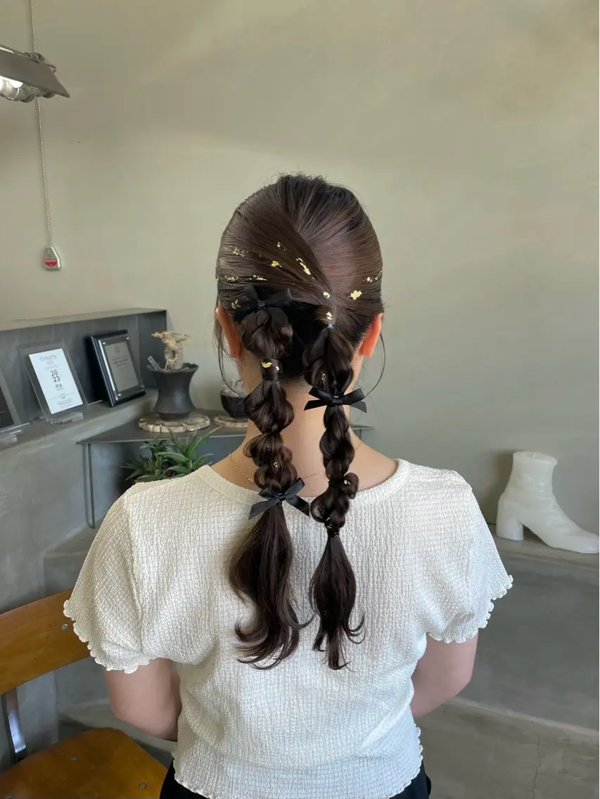 ロング ヘアアレンジ ヘアセット cyan sayaのヘアスタイル