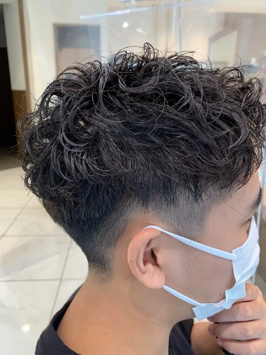 ショート パーマ メンズ カット パーマ Ash 中岡ゆうたのヘアスタイル
