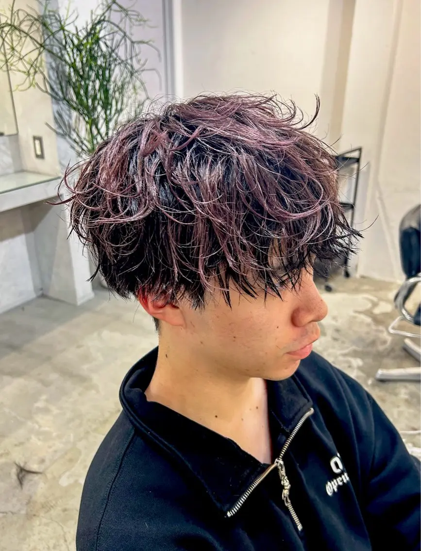 パーマ メンズ カット パーマ メンズ清潔感のプロ 💈メンズパーマ藤田のヘアスタイル