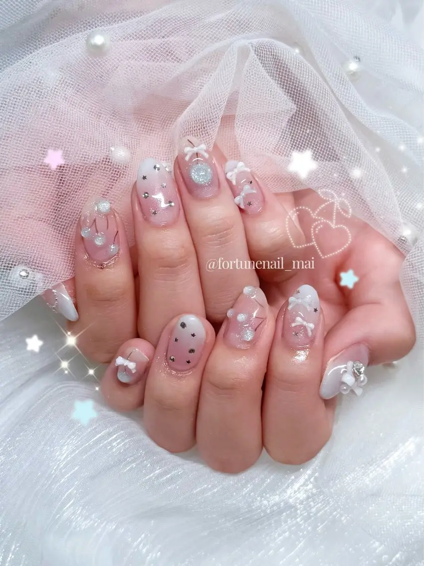ネイル 水色 ハンドネイル 🎀Mai 🎀6/22🈳✩のネイルデザイン